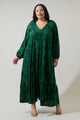 Benti Abstract Larrie Button Down Maxi Dress Curve