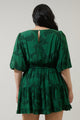 Benti Abstract Suma Ruffle Mini Dress Curve