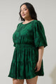 Benti Abstract Suma Ruffle Mini Dress Curve