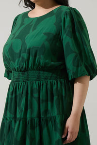 Benti Abstract Suma Ruffle Mini Dress Curve