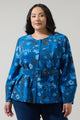 Palmate Floral Lutie Peplum Jacket Curve