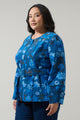 Palmate Floral Lutie Peplum Jacket Curve