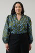 Solvay Floral Nellian Ruffle Top Curve