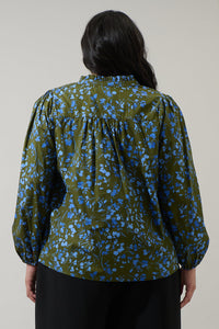 Solvay Floral Nellian Ruffle Top Curve