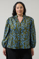 Solvay Floral Nellian Ruffle Top Curve