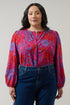 Darret Floral Marwa Long Sleeve Blouse Curve