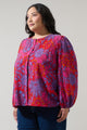 Darret Floral Marwa Long Sleeve Blouse Curve