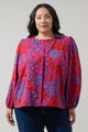 Darret Floral Marwa Long Sleeve Blouse Curve