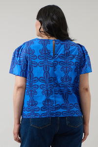 Romery Abstract Tilma Short Sleeve Top Curve