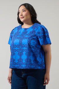 Romery Abstract Tilma Short Sleeve Top Curve