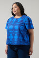 Romery Abstract Tilma Short Sleeve Top Curve