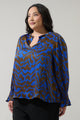 Krista Abstract Minda Keyhole Blouse Curve