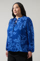 Ciara Floral Lindsey Ruffle Blouse Curve