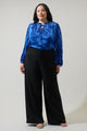 Ciara Floral Lindsey Ruffle Blouse Curve