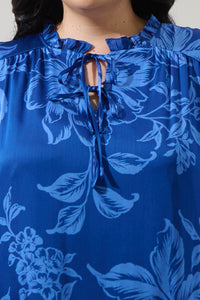 Ciara Floral Lindsey Ruffle Blouse Curve