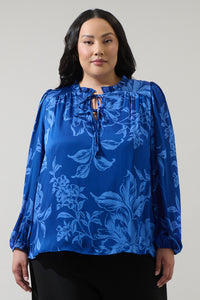 Ciara Floral Lindsey Ruffle Blouse Curve