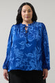 Ciara Floral Lindsey Ruffle Blouse Curve