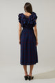 Holbrook Plaid Santana Tie Back Midi Dress