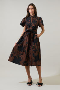 Somerton Floral Aurelia Babydoll Midi Dress