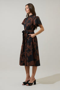 Somerton Floral Aurelia Babydoll Midi Dress