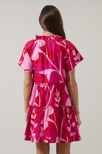 Mila Floral Pallas Poplin Tiered Mini Dress