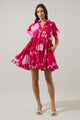 Mila Floral Pallas Poplin Tiered Mini Dress