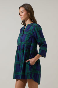 Harrisville Plaid Brie Button Down Mini Dress