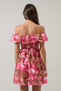 Mersin Floral Off the Shoulder Mini Dress