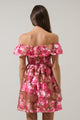 Mersin Floral Off the Shoulder Mini Dress