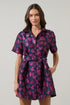Lorna Floral De Soto Collared Mini Dress