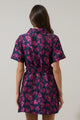 Lorna Floral De Soto Collared Mini Dress