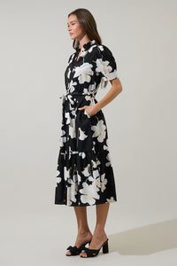 Medina Floral Giles Button Up Midi Dress
