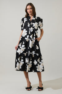 Medina Floral Giles Button Up Midi Dress