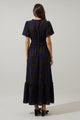 Tolleson Floral Valencia Split Neck Maxi Dress