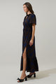 Tolleson Floral Valencia Split Neck Maxi Dress