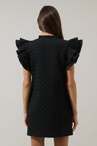 Yulia Quilted Adalee Ruffle Mini Dress