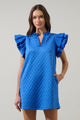 Yulia Quilted Adalee Ruffle Mini Dress