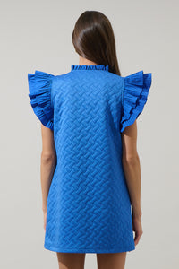 Yulia Quilted Adalee Ruffle Mini Dress