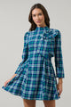 Buckley Plaid Padma Bow Mini Dress