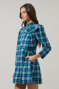 Buckley Plaid Padma Bow Mini Dress