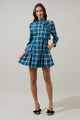 Buckley Plaid Padma Bow Mini Dress