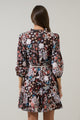 Journee Floral Jazlyn Split Neck Mini Dress