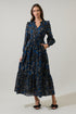 Aurina Floral Kezia Ruffle Midi Dress