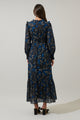 Aurina Floral Kezia Ruffle Midi Dress