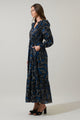 Aurina Floral Kezia Ruffle Midi Dress