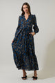 Aurina Floral Kezia Ruffle Midi Dress