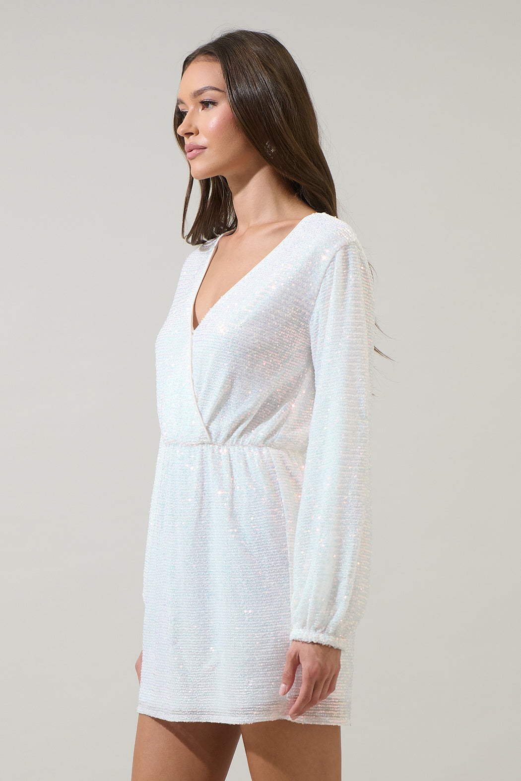 white sequin disco dress White Sequin Dresses for Events & Parties