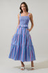 Jaimie Stripes Lindsy Smocked Maxi Dress