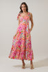 Nomi Floral Hendy Shoulder Tie Maxi Dress