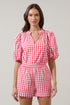 Gretna Ruffle Blouse Gingham